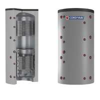 Cordivari Puffer tároló - Cordivari 2VC 1000 - 2 hőcserélős 1000 liter - sarokba helyezhető puffertartály
