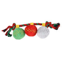 Lolo Pets Karácsonyi Kutyajáték-kötél Plüss Labdákkal