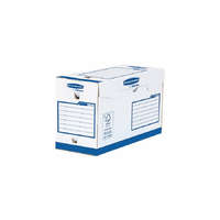 Fellowes Archiválódoboz, extra erős, A4+, 150mm, FELLOWES "Bankers Box Basic", kék- fehér, 20db/cs