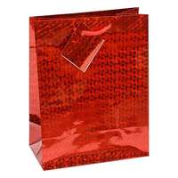 Creative Dísztasak creative special hologram m 18x23x10 cm egyszínű piros sodort füles 75031