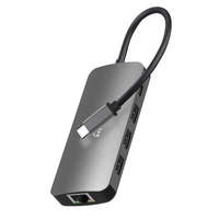 Media-Tech MEDIA-TECH USB-C HUB PRO 8in1 LAN, HDMI, kártyaolvasó, PD