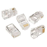 Gembird Gembird RJ45/LC-8P8C-001/100 Modular plug 8P8C for solid CAT5 LAN cable UTP 100 pcs per bag