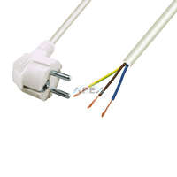 USE USE N 7 - Home N 7 hálózati csatlakozókábel, 2 m, H05VV-F 3G0,75 mm2 kábellel, védőérintkezős, max.1380W, fehér