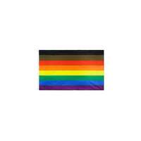  Szivárványzászló LMBT Budapest Pride zászló fekete, barna 8 színű 90x150cm