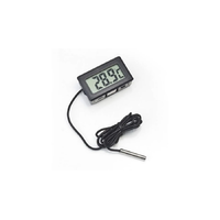  Beépíthető digitális hőmérő LCD kijelzővel - fekete