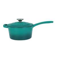 Perfect Home Öntöttvas nyeles lábas fedõvel 19 cm 1,9L zománcozott türkiz 16641