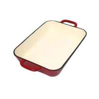 Perfect Home Öntöttvas tepsi ~33,5*22*7 cm zománcozott piros 16642