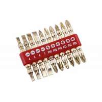 BIT-fej készlet 10 db mûanyag tartóban 18440