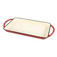 Perfect Home Öntöttvas grill tepsi 33*21,5 cm zománcozott piros 55010