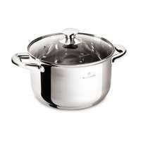 Blaumann Lábas üvegfedõvel 20 cm 3,8 literes rozsdamentes Gourmet Line BL-3872