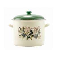 Perfect Home Fazék fedõvel 16 cm zománcozott Oliva dekor 14831