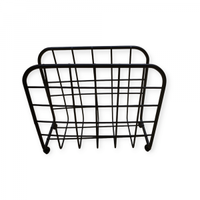 Artex Szalvétatartó rácsos fekete porfestett fém Black Globe 90679