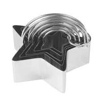 Kiszúró forma csillag 5db-os fém W00664 Kifutó termék!