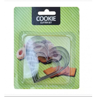 Kiszúró szett 5 részes szív forma fém T05249