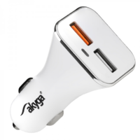 Akyga Akyga Autós töltő - AK-CH-08 - 3000mA 2xUSB - FEHÉR