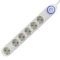 Somogyi Somogyi - 1,5m lábkapcsolós fehér 6-os elosztó - NV 06TK/WH