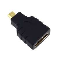 Gembird Gembird HDMI micro D -> HDMI M/F adapter fekete