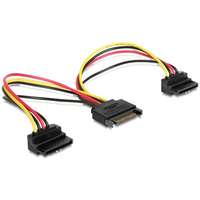 Gembird Gembird - CC-SATAM2F-02 - SATA Power -> 2db SATA Power M/F tápkábel 0.15m egyenes/90°