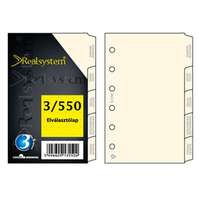 Realsystem 3/550 elválasztó lap gyűrűs naptár kiegészítő