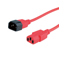 Roline ROLINE - Tápkábel Monitor, C14 - C13, 1,8m, piros - 19.08.1520-25