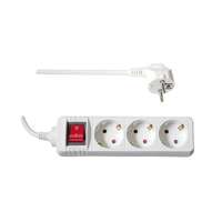 TOO TOO PSW-315S 3 aljzat 1.5 méter 3x1.0mm2 fehér kapcsolós elosztó