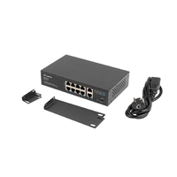 Lanberg LANBERG switch PoE 19inch 10-port 100MB 8 ports PoE 30W/port max 120w - RSFE-8P-2GE-120