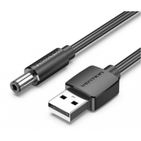 KÁBEL USB -> DC 5.5mm, 1,5m, (fekete), Vention
