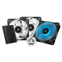 Arctic Arctic P12 PWM PST RGB 120mm 3db fekete ventilátor + controller