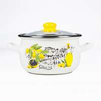 TOO TOO BELLY OLIVE 2,1 literes, 16cm átmérő, 11cm magasságú lábas (fazék) üveg fedővel