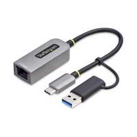 Startech Startech - 2.5GbE USB C Ethernet adapter USB-A adapterrel, USB-C LAN-RJ45 hálózati adapter, USB 3.1 Type-C - 2.5Gb hálózat - U2GA-USB-C-ETHERNET