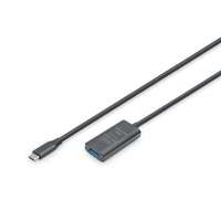 Assmann Assmann-DIGITUS Active USB 3.2 Gen1 5G hosszabbító kábel, USB-C - USB-A, 5m - DA-73110