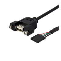 Startech Startech - 30 cm-es panelre szerelhető USB-kábel - USB A - alaplapi csatlakozókábel F/F - USBPNLAFHD1