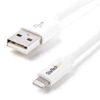 Startech Startech - 2 m-es (6 lábas) USB-Lightning kábel - USBLT2MW