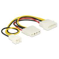 Delock Delock - Molex Power 4pin -> Power 3pin Molex Power 4pin F/M tápkábel 0.14m FAN - 83658