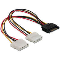 Delock DeLock - 15 tűs SATA - 2 db 4 tűs Molex M/F 20cm - 65159