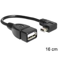 Delock Delock - USB mini > USB 2.0-A M/F OTG kábel 16 cm - 83245
