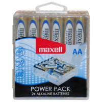 Maxell MAXELL Alkálielem Power Pack LR-6 AA 24db-os visszazárható átlátszó műanyag dobozban