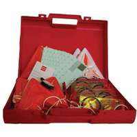 Tájfutók részére orientációs készlet, 10 db 15x15cm textil bója + laptájoló