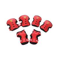 Ferrari® "M" méretű Piros színű Könyök + csukló + Térd védőfelszerelés szett
