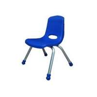  Tactic color óvodai rakásolható fém vázas szék műanyag palásttal, kék