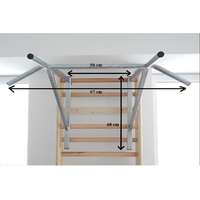 Húzódzkodó és tolódzkodó bordásfalra akasztható kombinált, ezüstös szürke felülettel