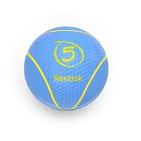 Reebok 5Kg Cián színű 23cm átmérőjű pattanó medicinlabda, professzionális edzőtermi használatra is a
