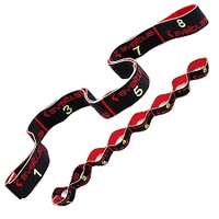 Elastiband fitnesz erősítő gumipánt erős, 8 db 10 cm hosszú szakaszból,15 kg erősségű fekete elaszti