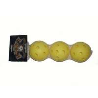  Floorball labda szett Bandit, 3 db-os szett sárga szín, szabvány méret