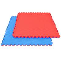  Capetan® Floor Line 100x100x2cm Piros / Kék Puzzle Tatami Szőnyeg 92kg/M3 Anyagsűrűségű