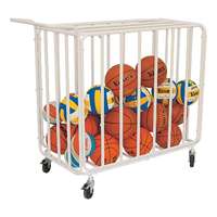 Labda és eszköztartó kocsi fém,gördíthető, lezárható 110 cm x 60 cm x 95 cm