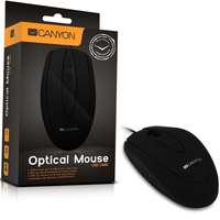 Canyon CANYON Mouse CNE-CMS1 (Wired, Optical 800 dpi, 3 btn, USB), Fekete