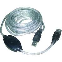 VCOM VCOM CU-823-10.0 USB 2.0 Aktív hosszabbító kábel 10m - Áttetsző