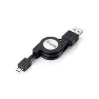 Equip Equip micro USB 2.0 AM -> MBM5P 1m Fekete, Behúzható