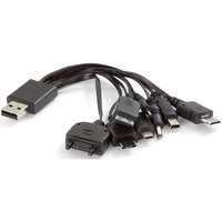 Delock Delock 82442 8 in 1 USB-s 2.0 Töltő kábel - Fekete (0,1m)